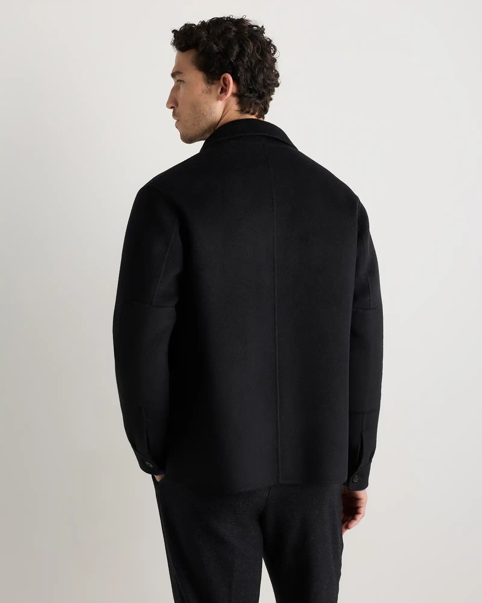 100% Mongolian Cashmere Double-Faced Shirt Jacket