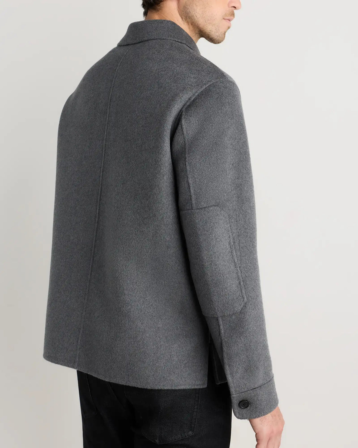 100% Mongolian Cashmere Double-Faced Shirt Jacket