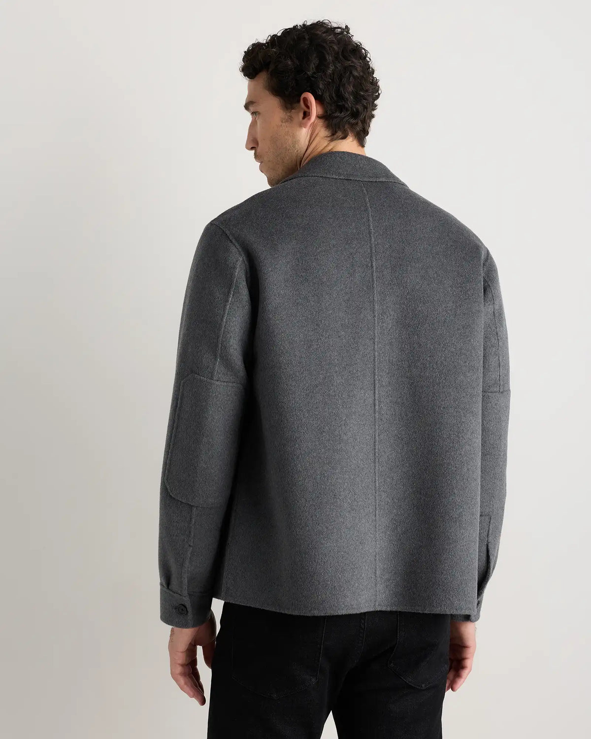100% Mongolian Cashmere Double-Faced Shirt Jacket