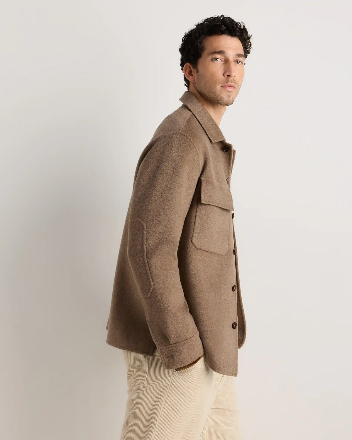 100% Mongolian Cashmere Double-Faced Shirt Jacket