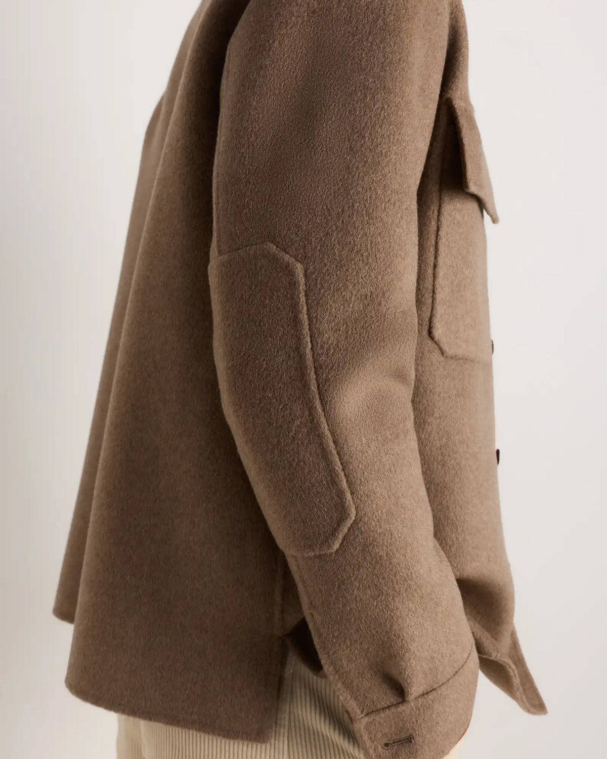 100% Mongolian Cashmere Double-Faced Shirt Jacket