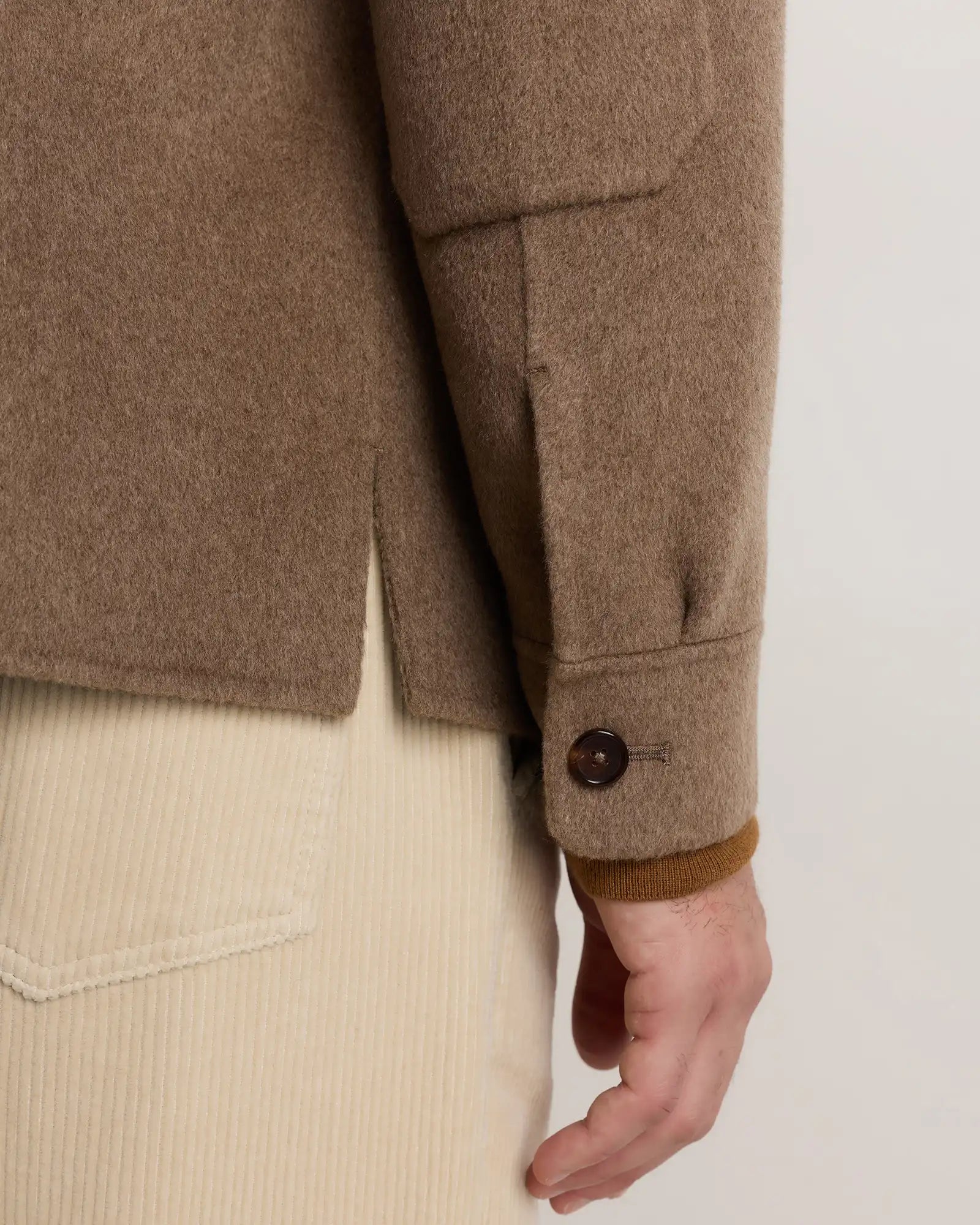 100% Mongolian Cashmere Double-Faced Shirt Jacket
