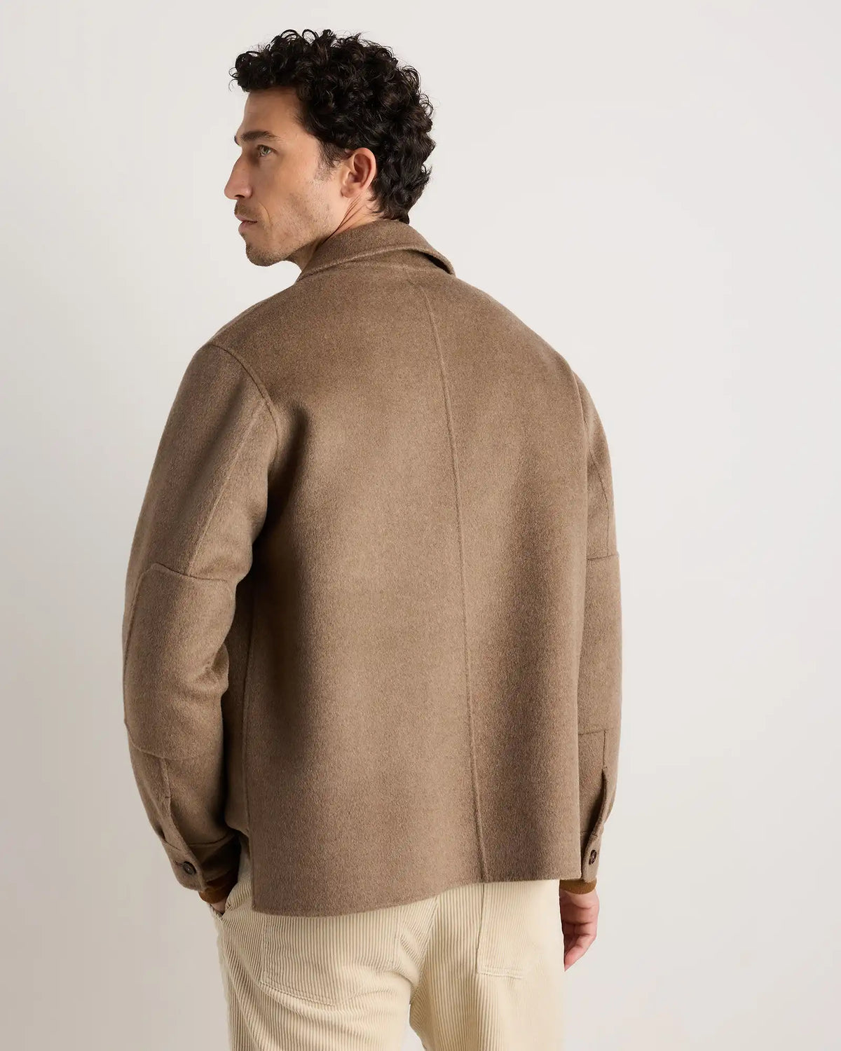 100% Mongolian Cashmere Double-Faced Shirt Jacket