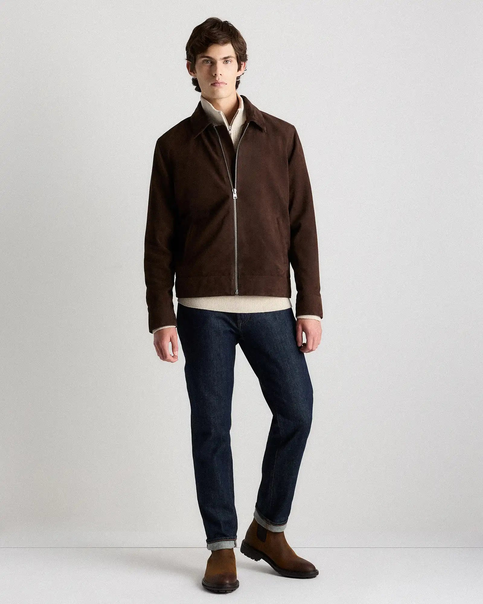 100% Suede Harrington Jacket