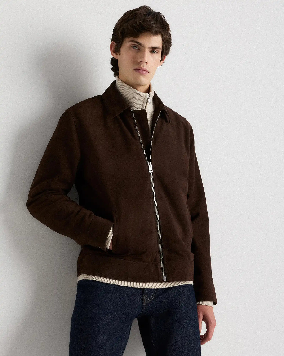 100% Suede Harrington Jacket