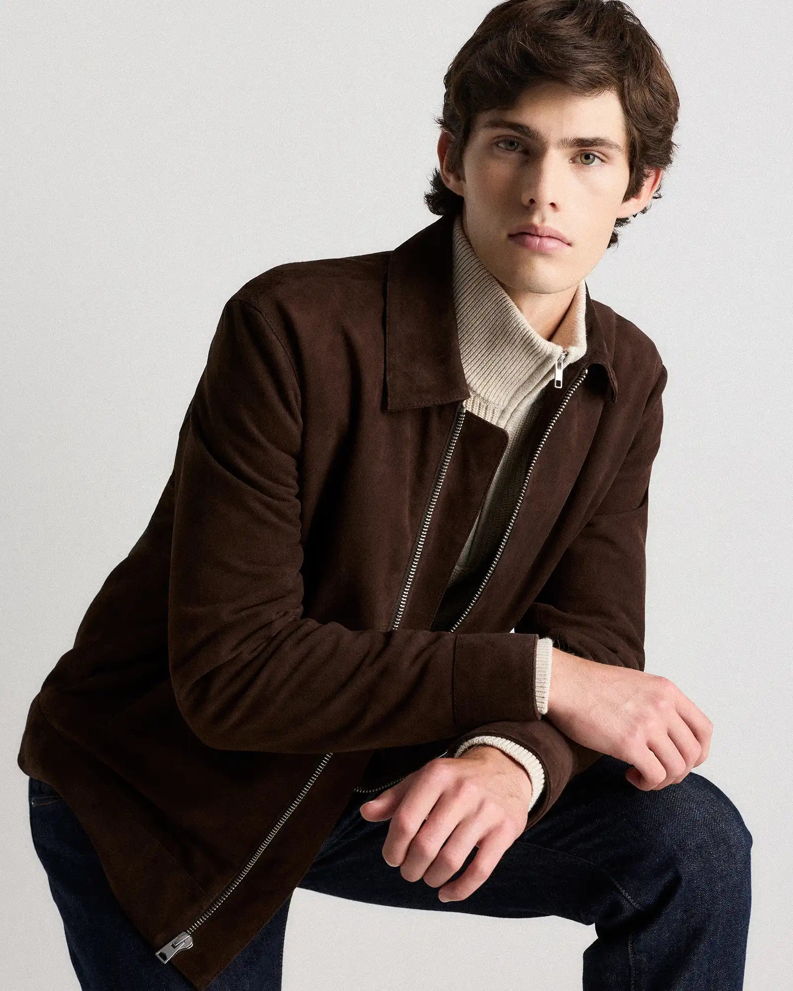 100% Suede Harrington Jacket