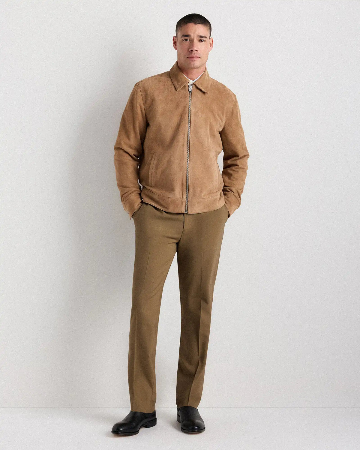 100% Suede Harrington Jacket