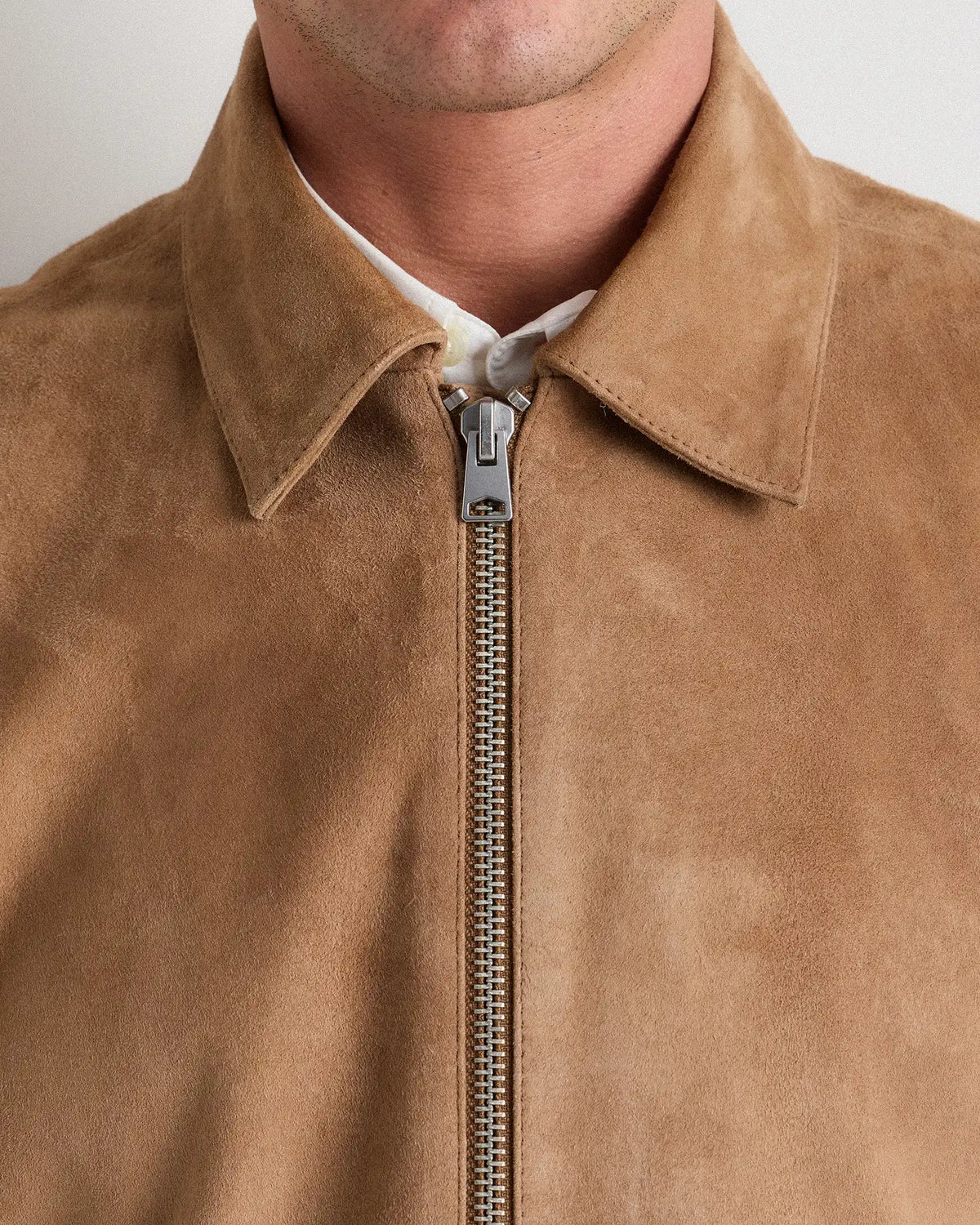 100% Suede Harrington Jacket