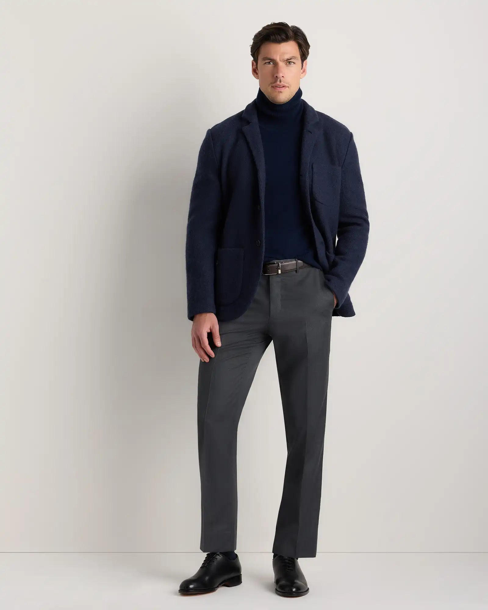Boiled Wool Cashmere Blazer