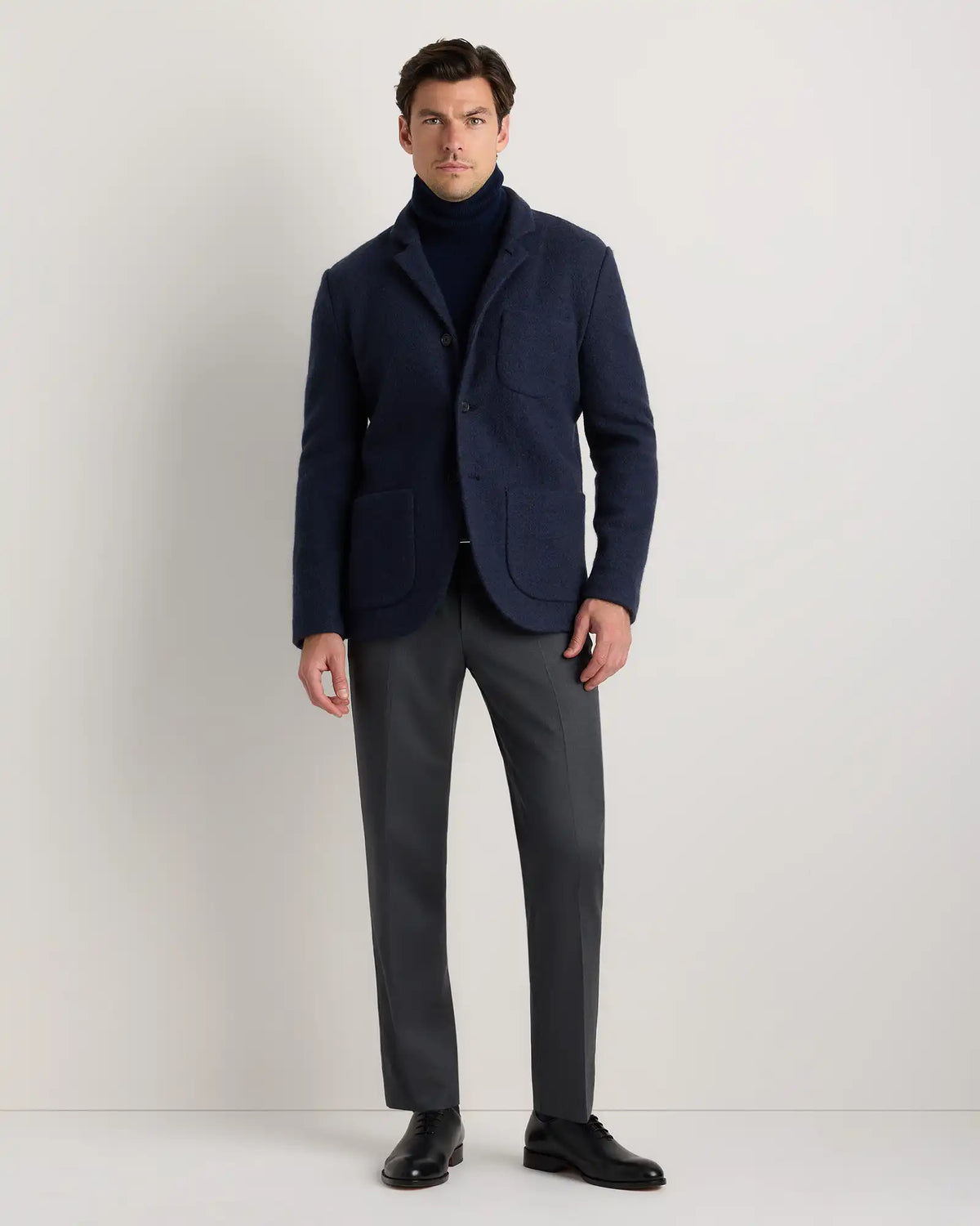 Boiled Wool Cashmere Blazer