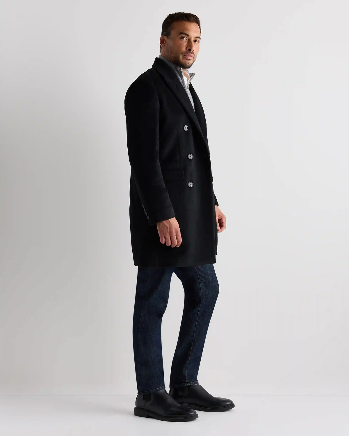 Camel Hair Double-Breasted Overcoat