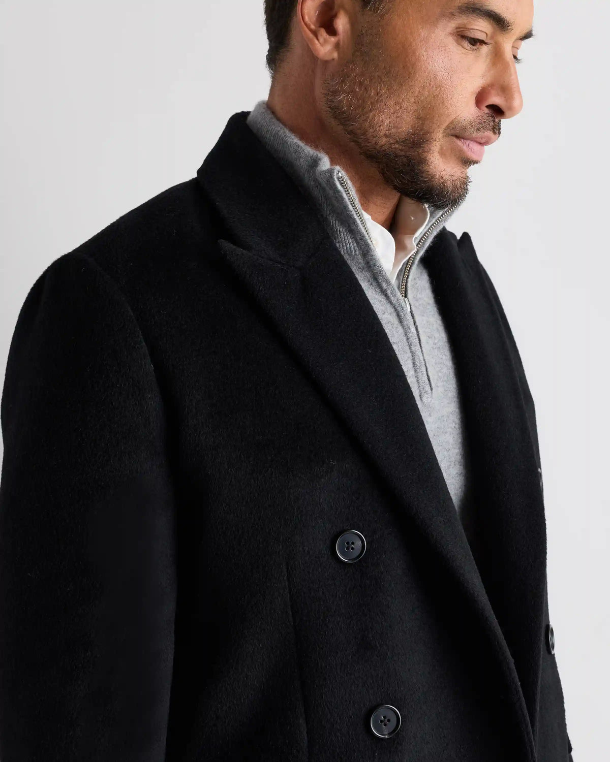 Camel Hair Double-Breasted Overcoat