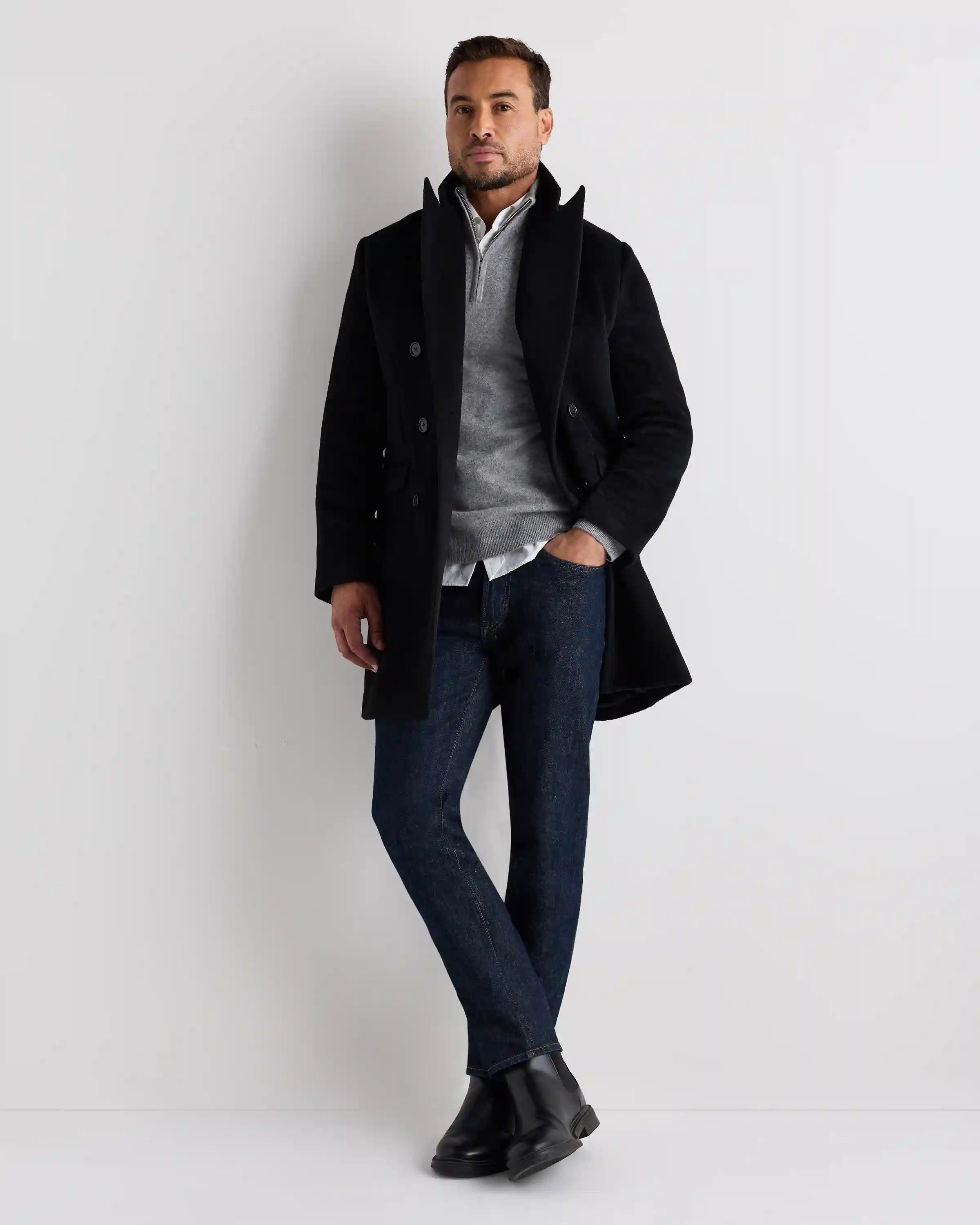 Camel Hair Double-Breasted Overcoat
