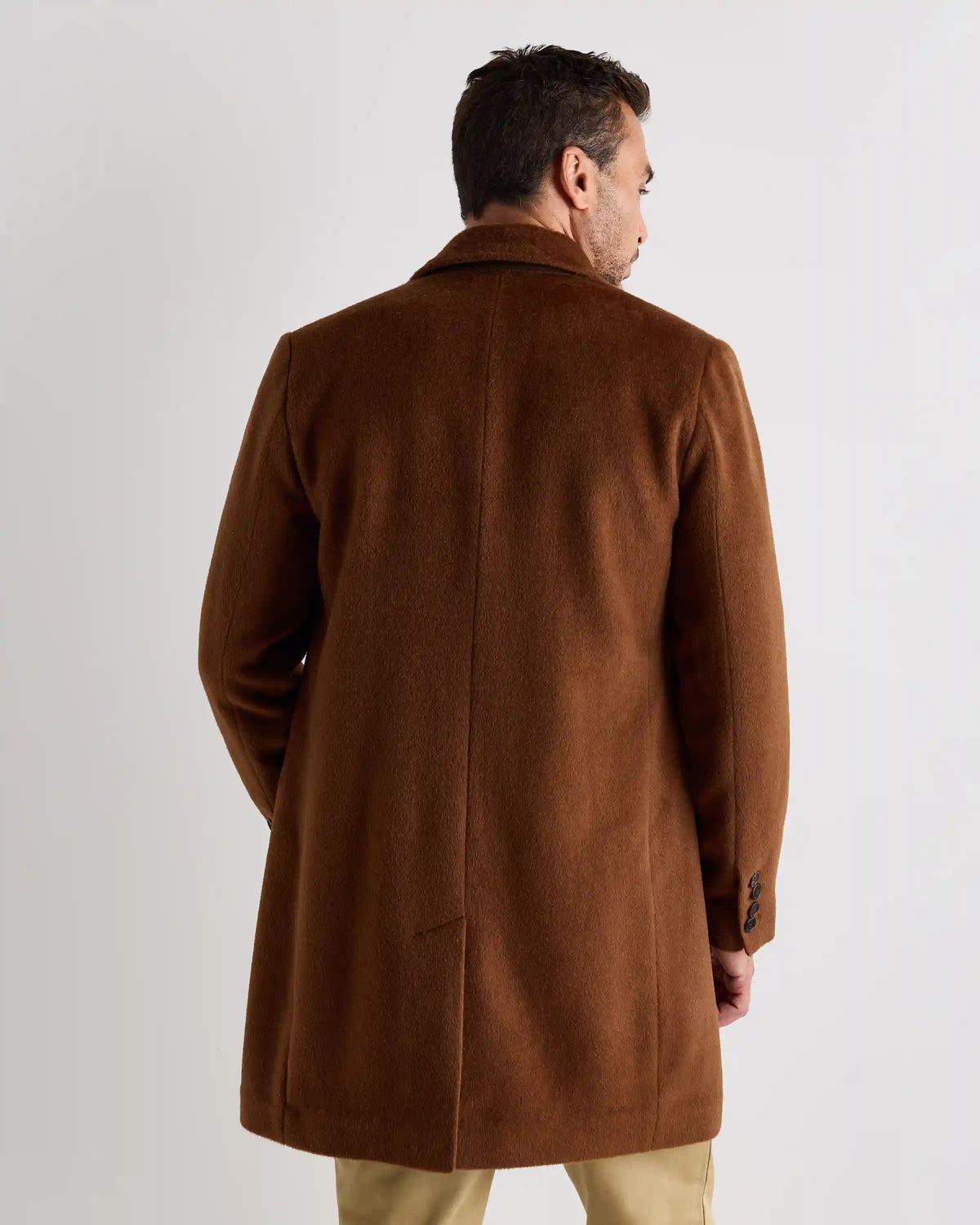 Camel Hair Double-Breasted Overcoat
