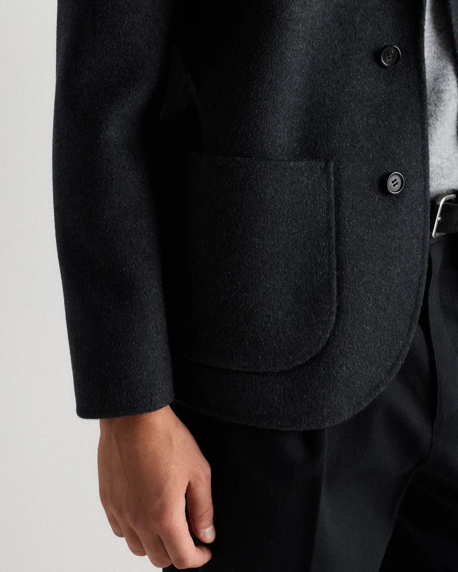 100% Mongolian Cashmere Double-Faced Chore Blazer