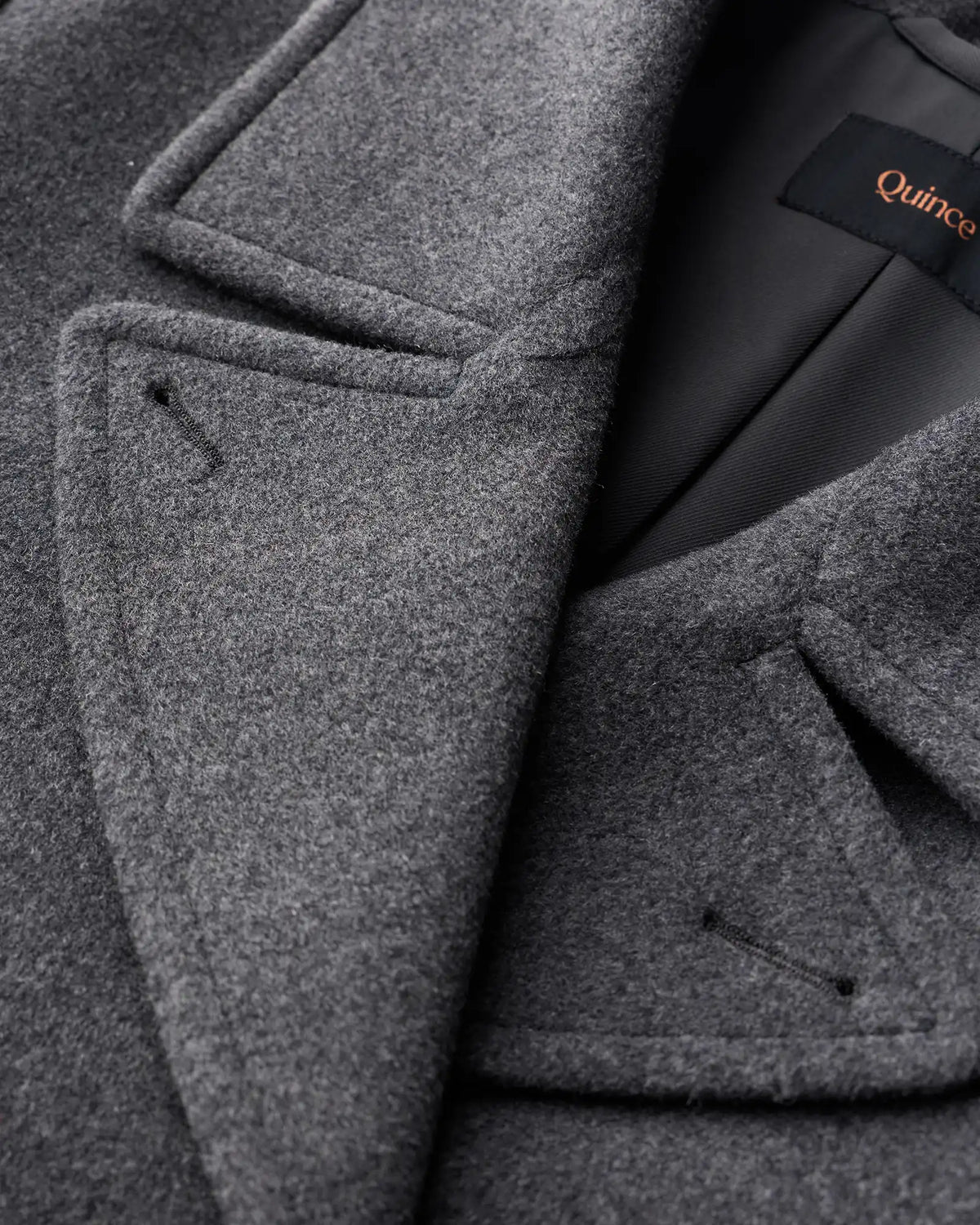 Wool Cashmere Double-Breasted Officer Topcoat