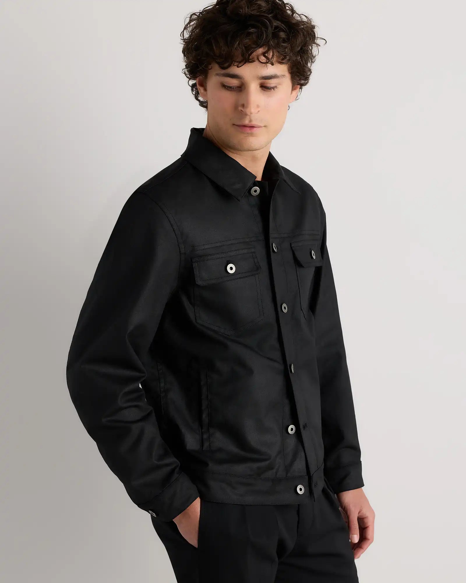 Organic Waxed Canvas Trucker Jacket