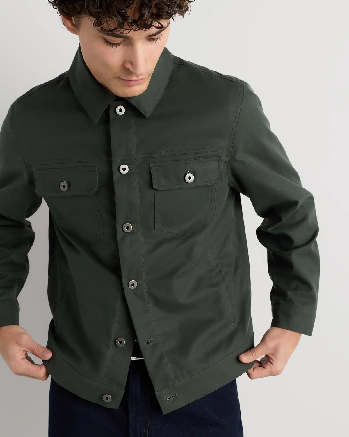 Organic Waxed Canvas Trucker Jacket