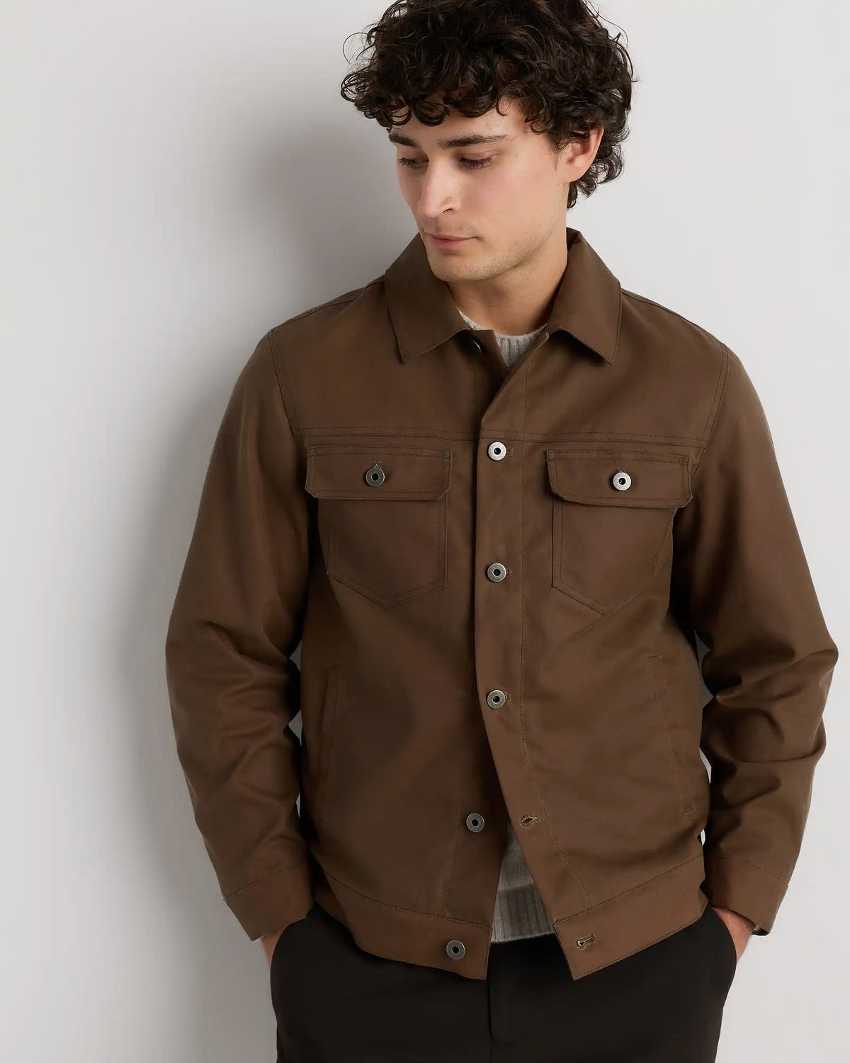 Organic Waxed Canvas Trucker Jacket