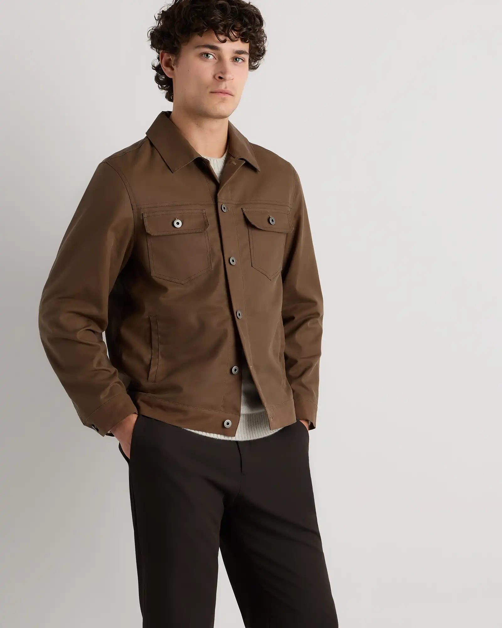 Organic Waxed Canvas Trucker Jacket