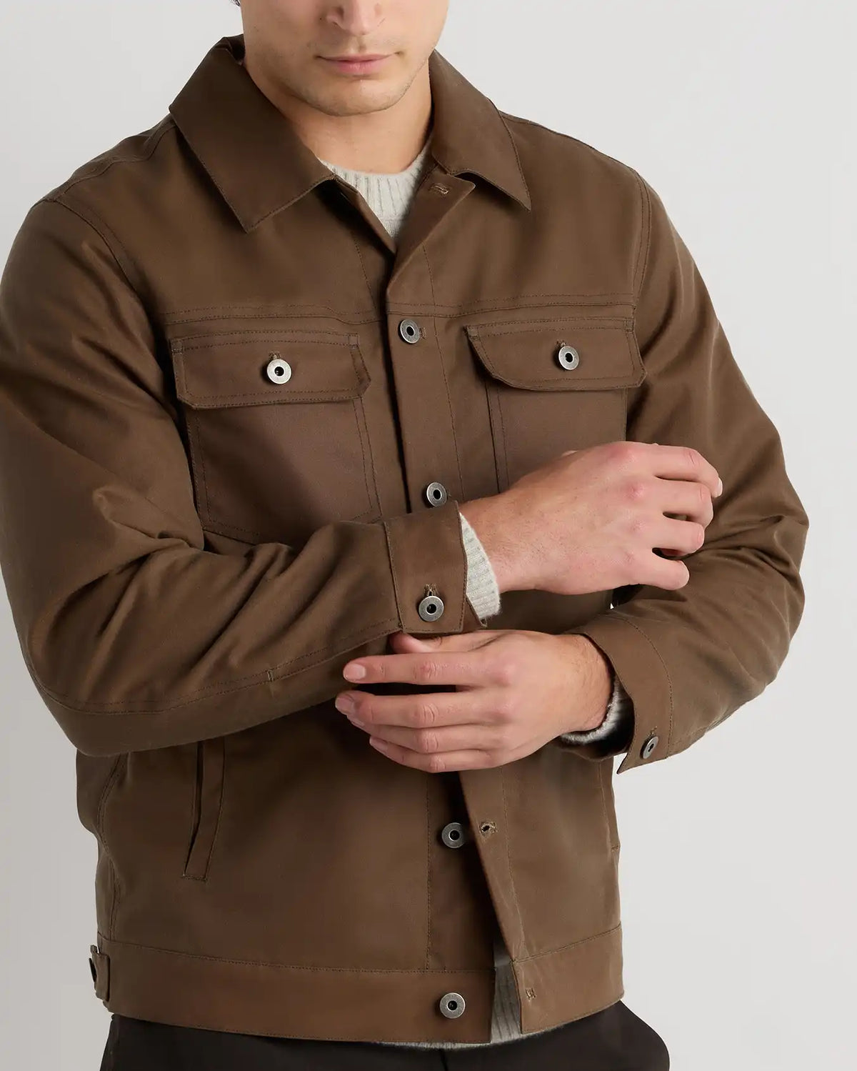 Organic Waxed Canvas Trucker Jacket