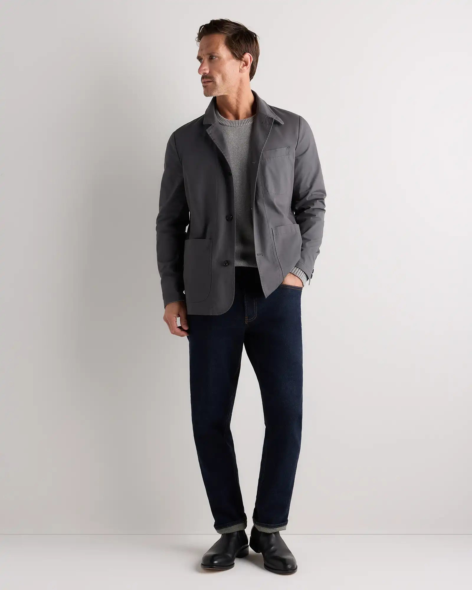 Organic Twill Unstructured Blazer