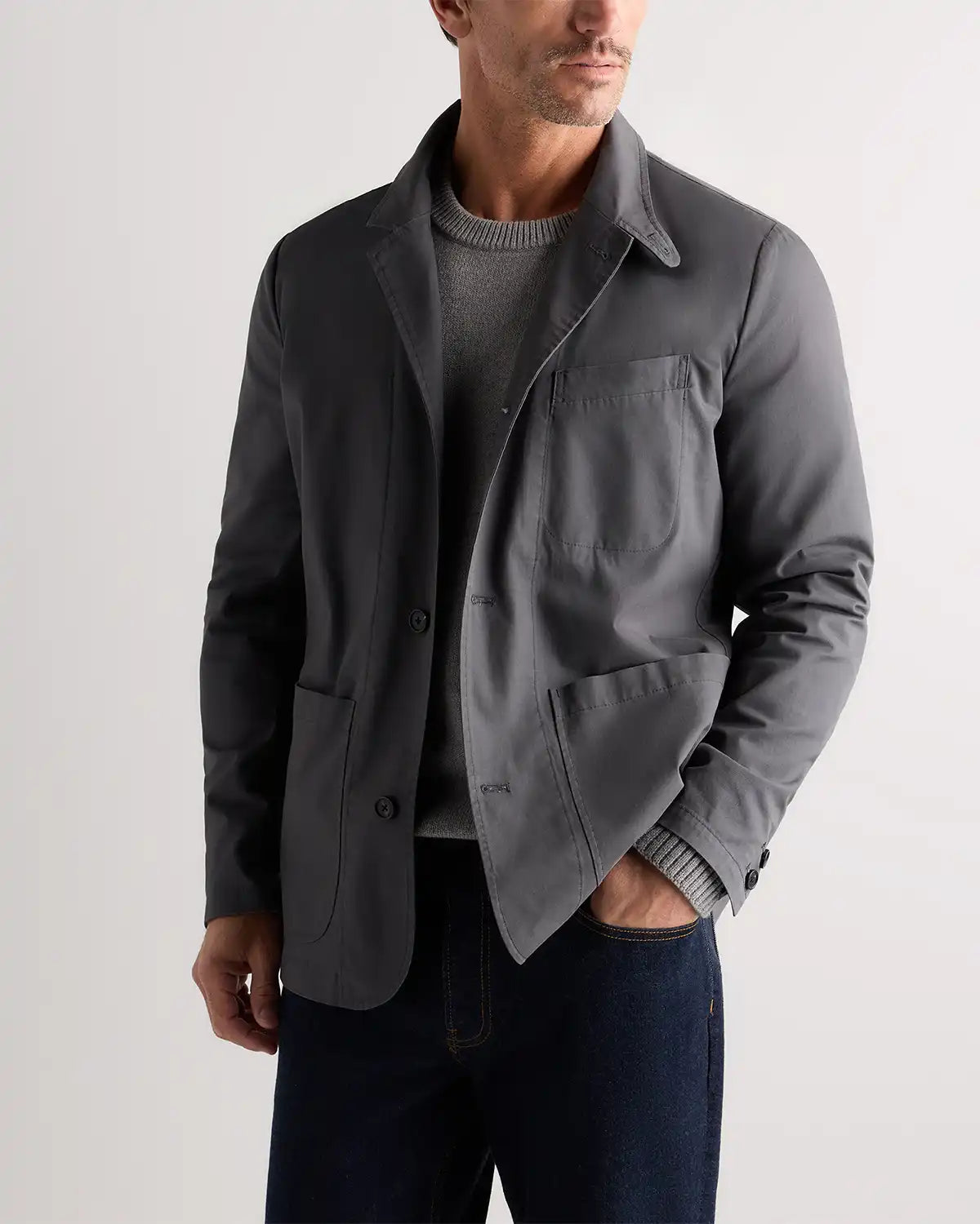 Organic Twill Unstructured Blazer