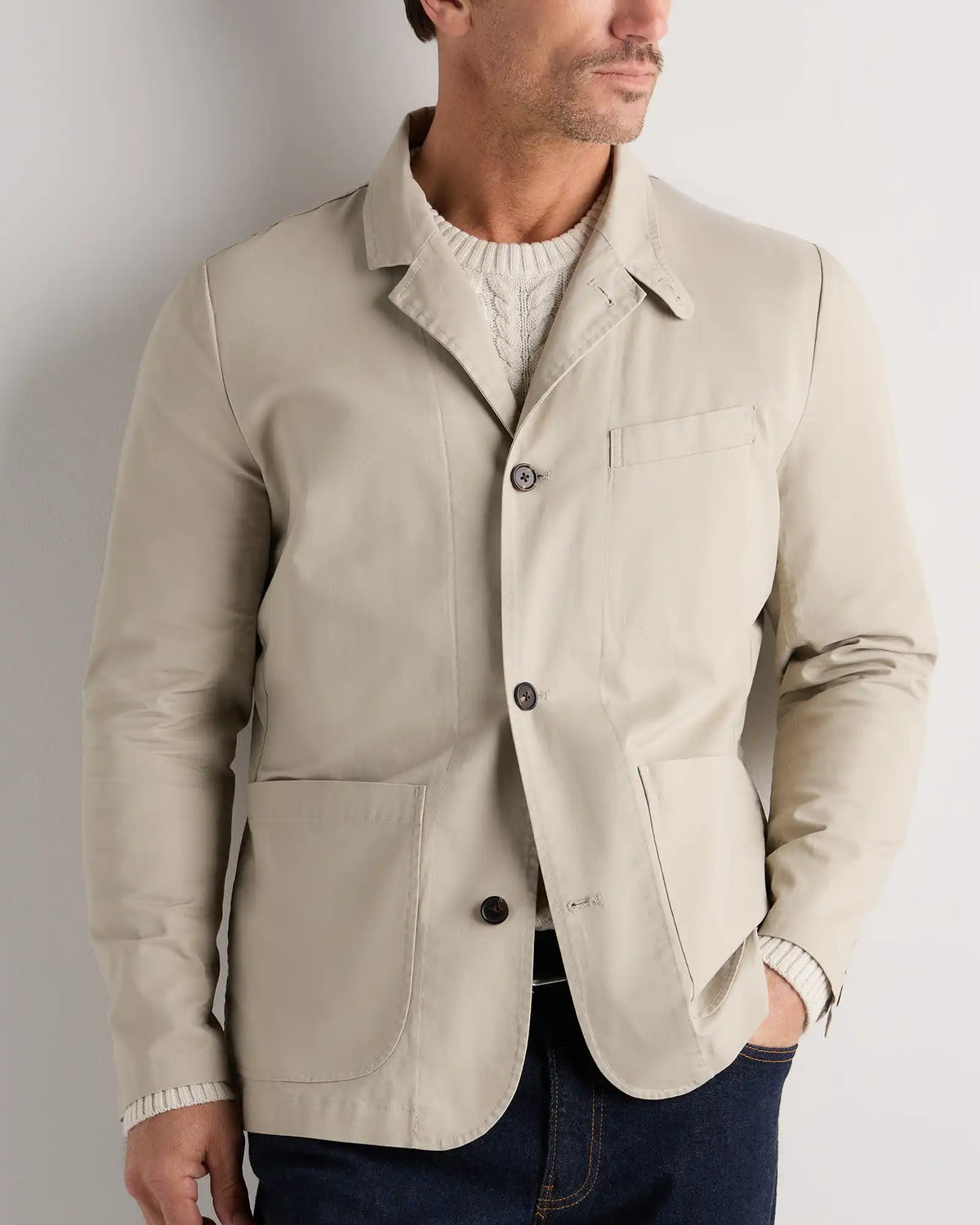 Organic Twill Unstructured Blazer