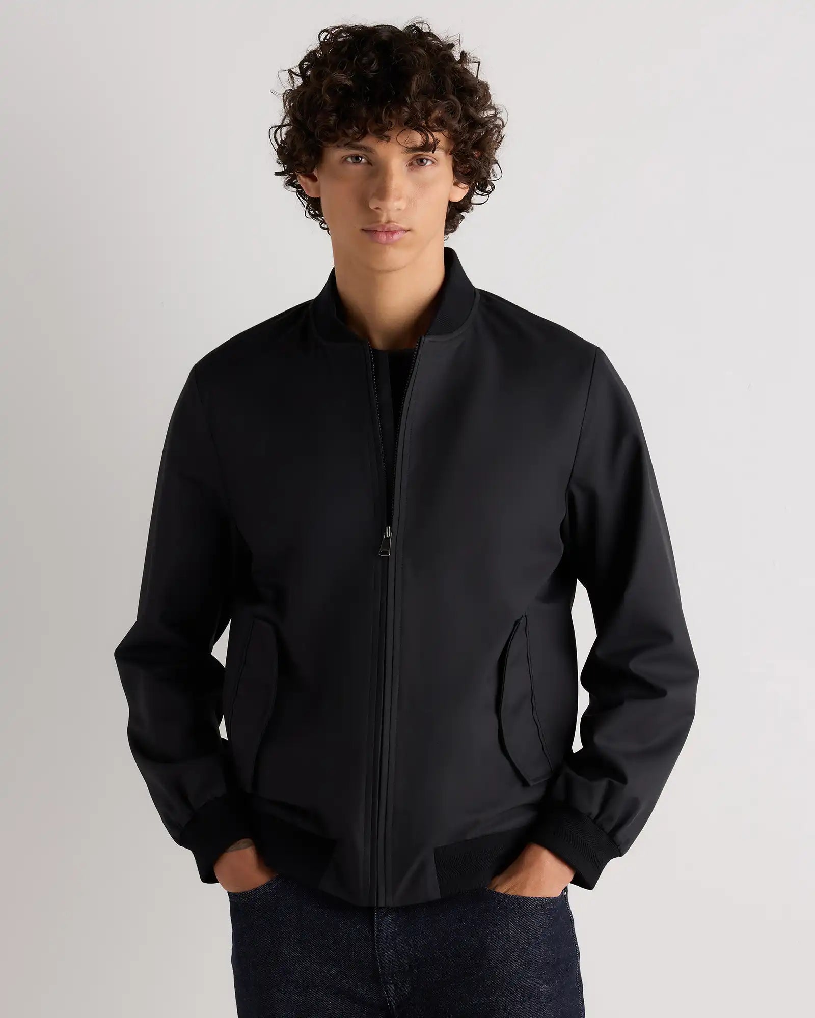 Water-Resistant Flex Bomber Jacket
