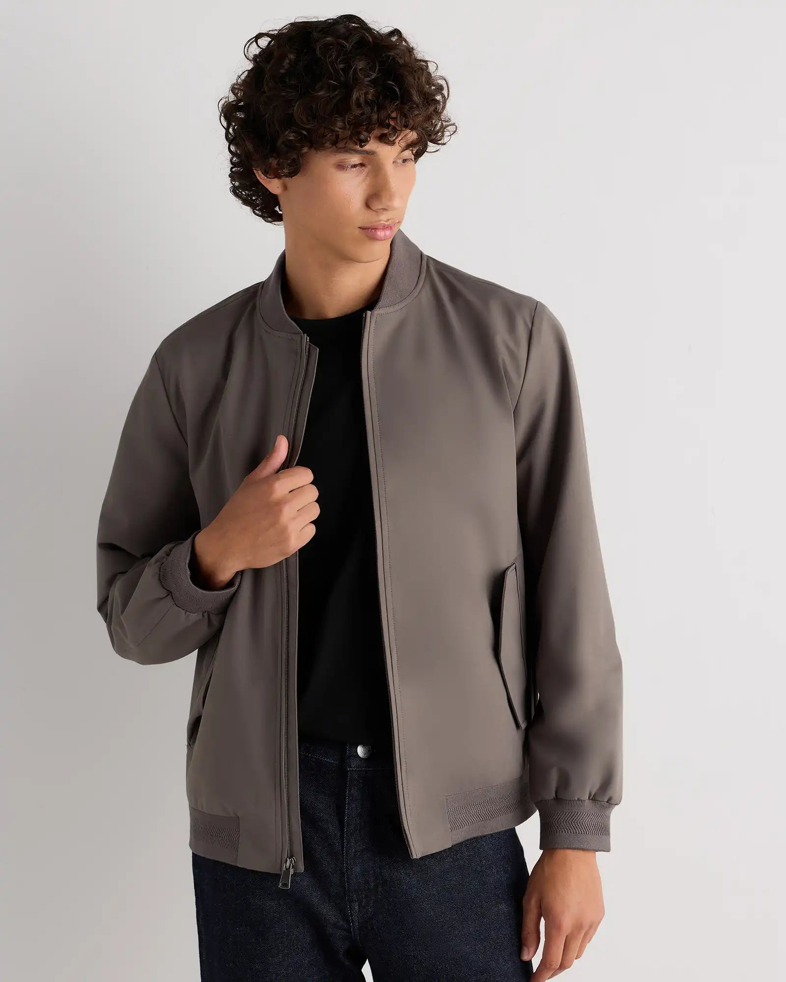 Water-Resistant Flex Bomber Jacket