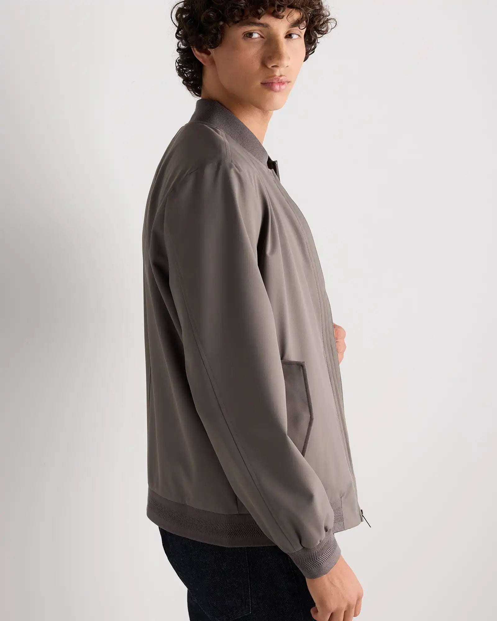 Water-Resistant Flex Bomber Jacket