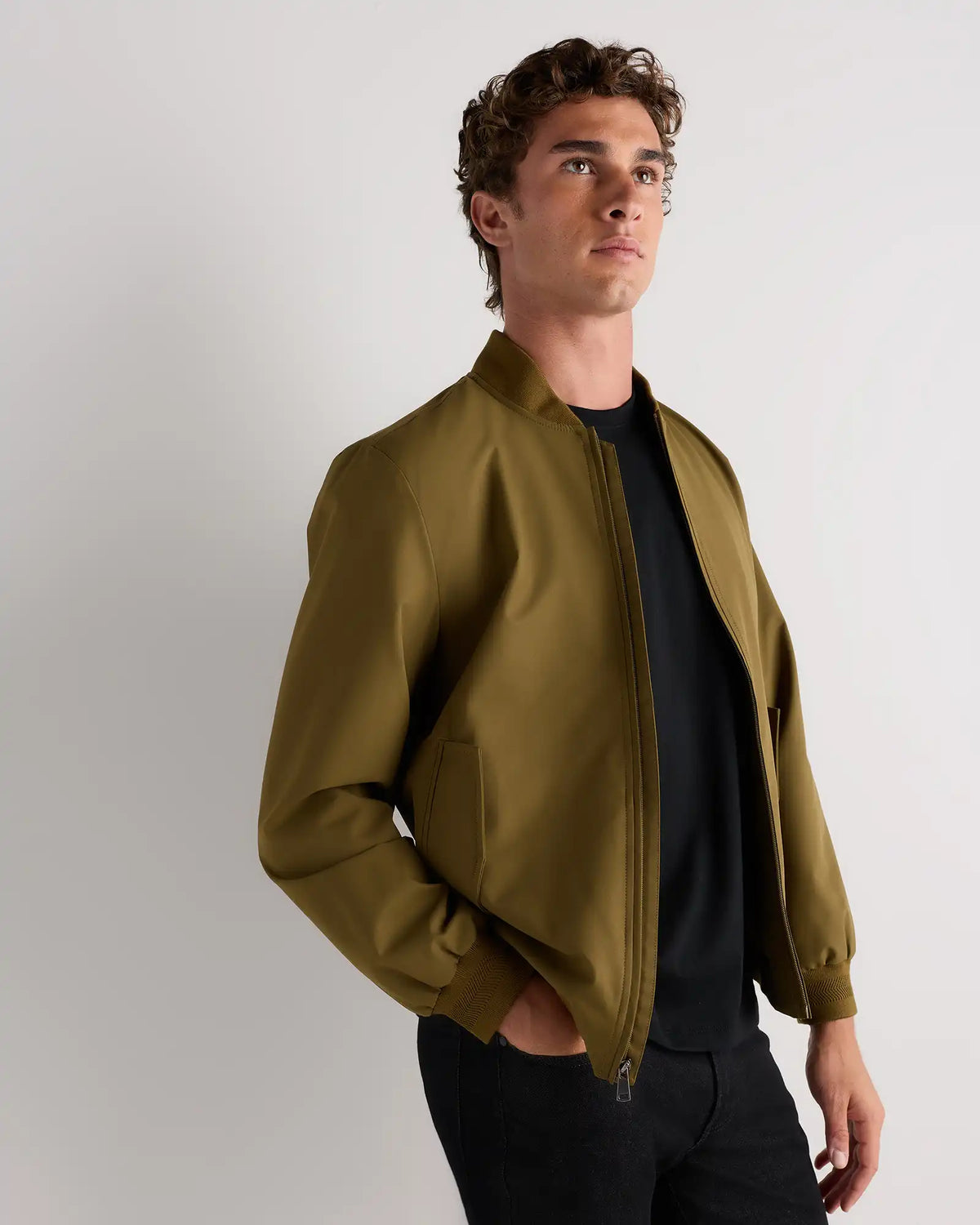 Water-Resistant Flex Bomber Jacket