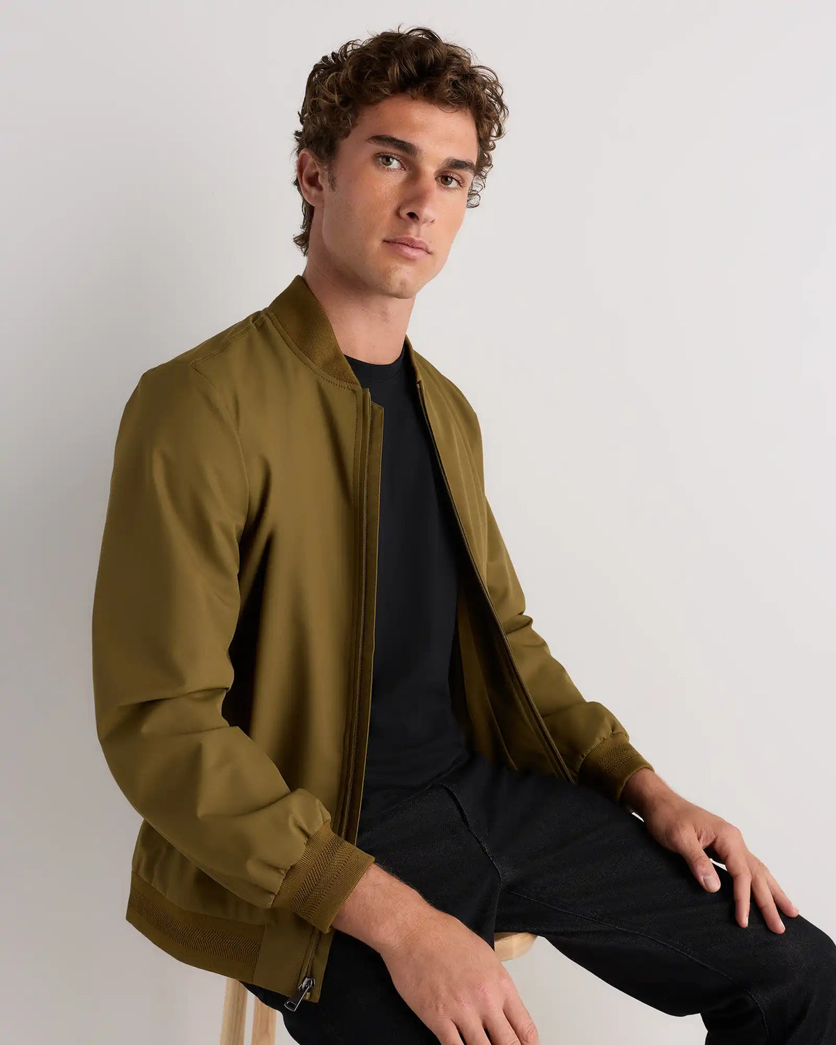 Water-Resistant Flex Bomber Jacket