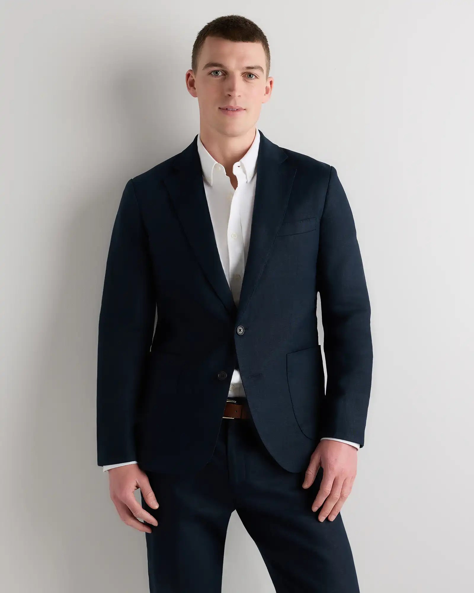 100% European Linen Tailored Blazer
