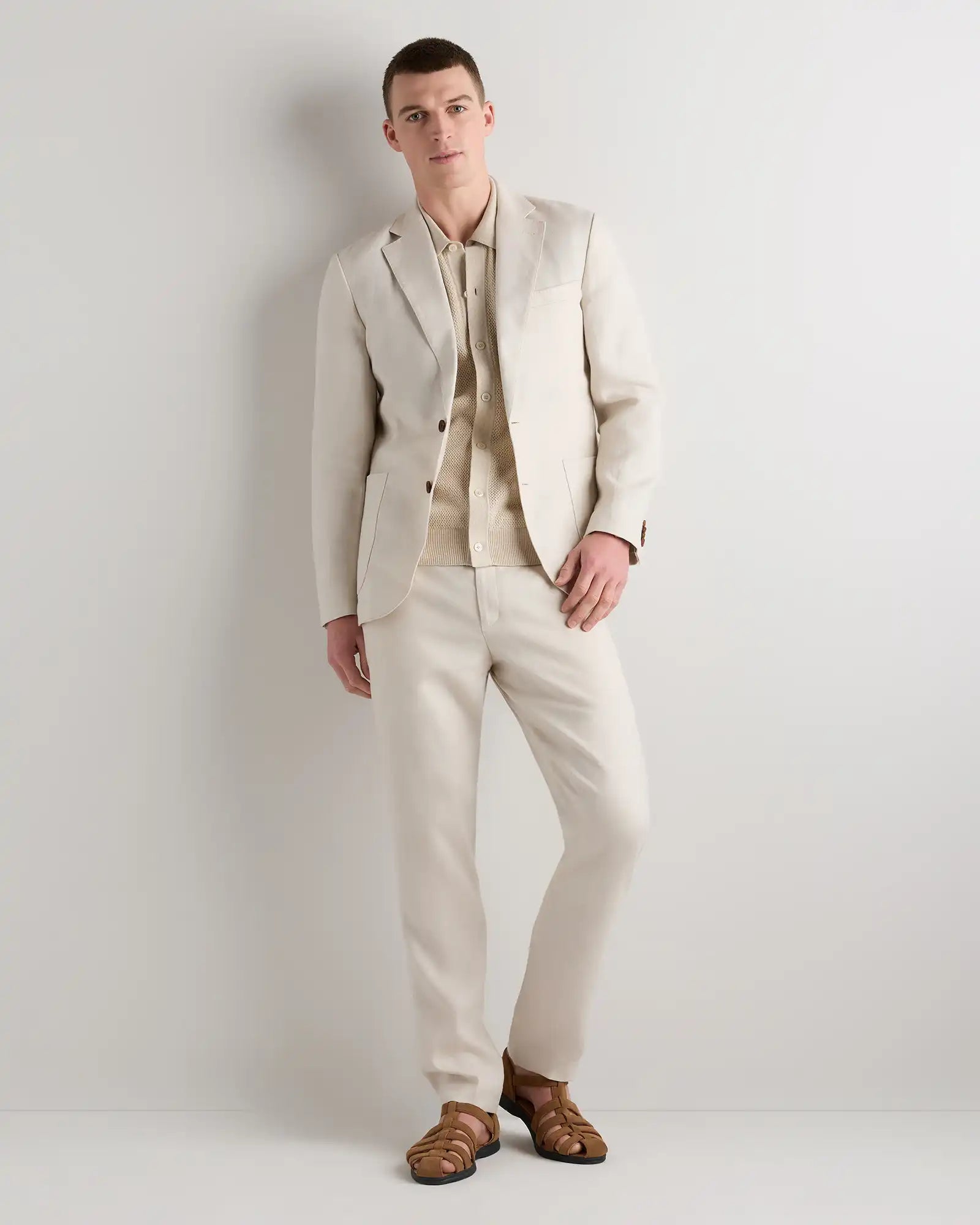 100% European Linen Tailored Blazer