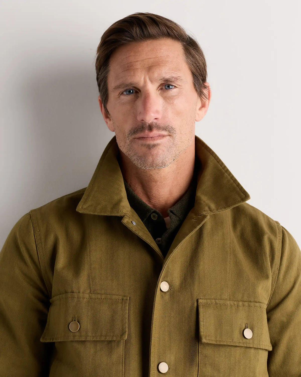 100% Organic Herringbone Twill Shirt Jacket