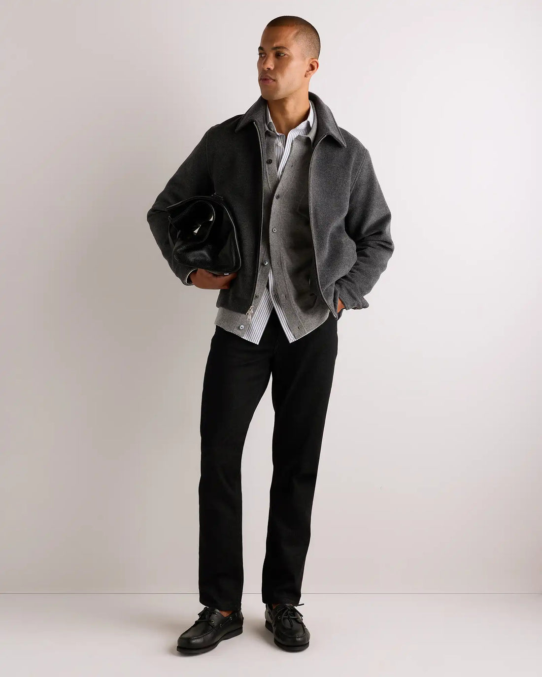 Wool Cashmere Harrington Jacket