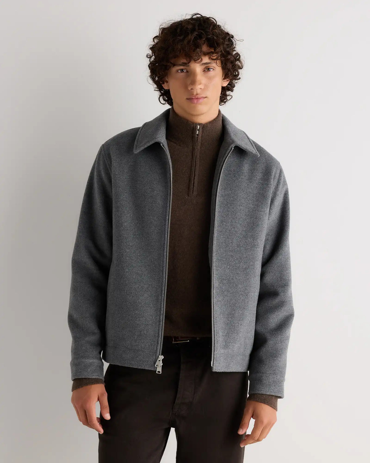 Wool Cashmere Harrington Jacket