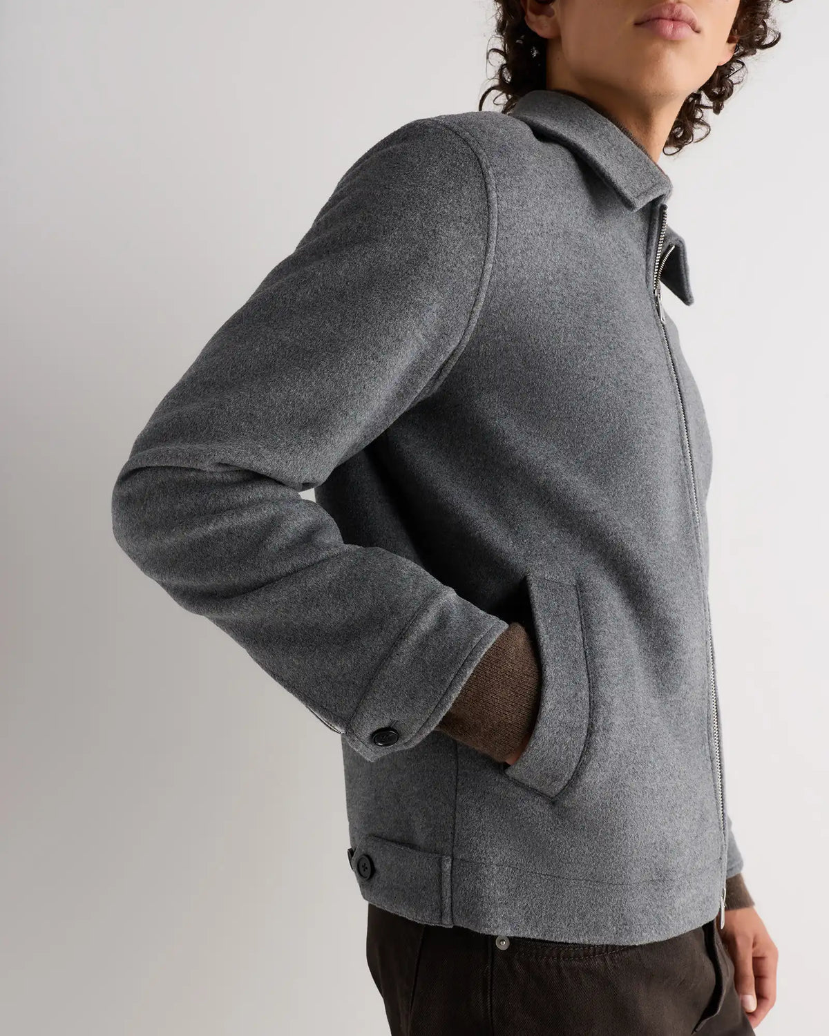 Wool Cashmere Harrington Jacket