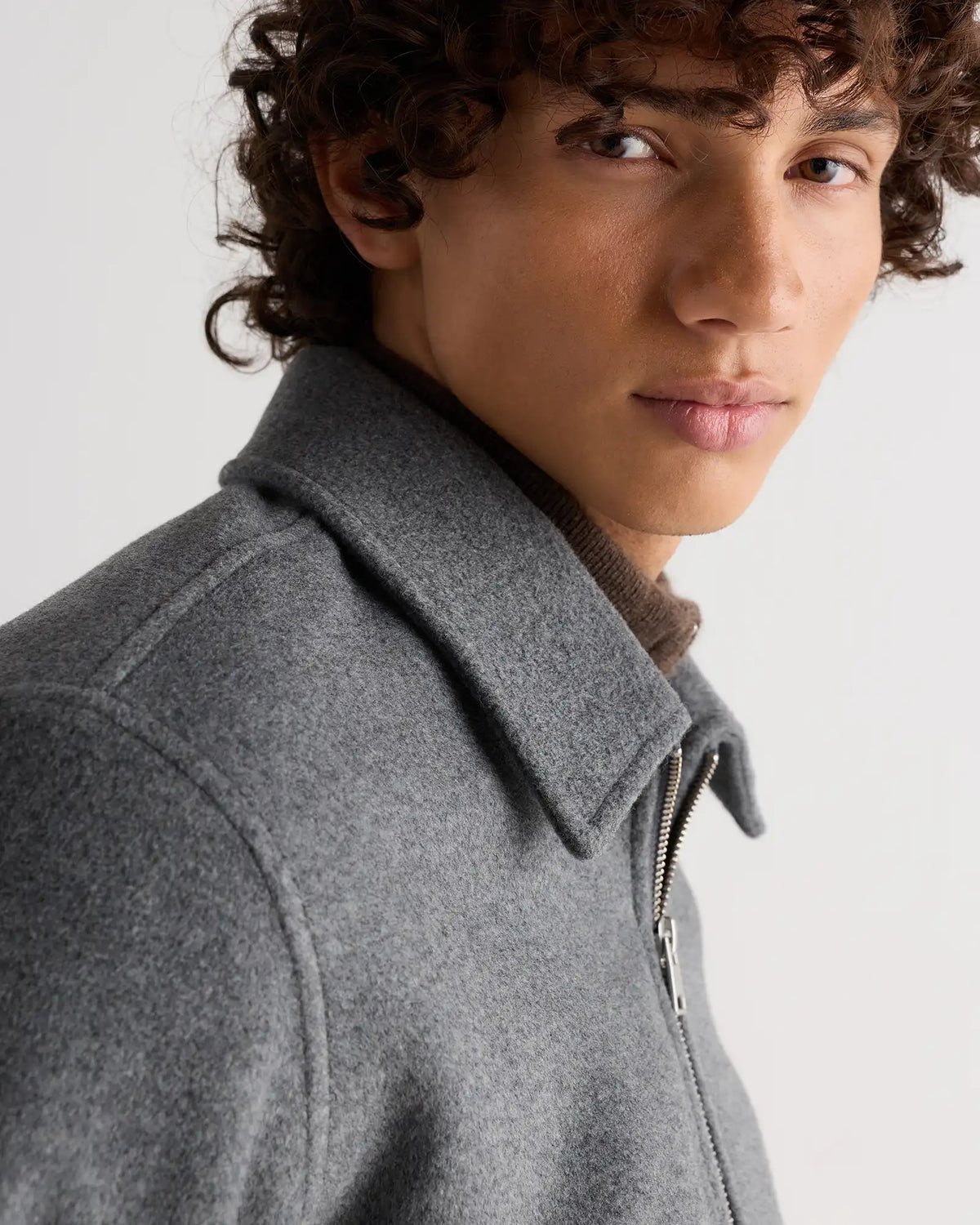 Wool Cashmere Harrington Jacket