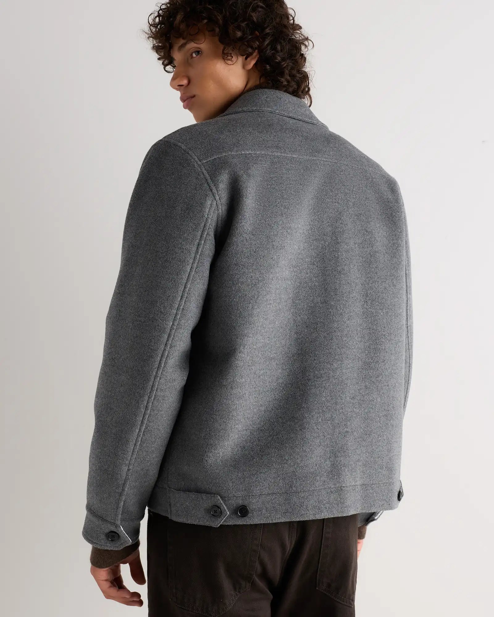 Wool Cashmere Harrington Jacket