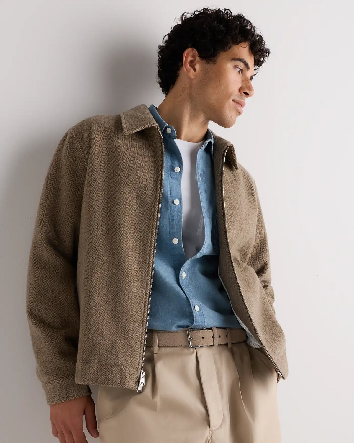 Wool Cashmere Harrington Jacket