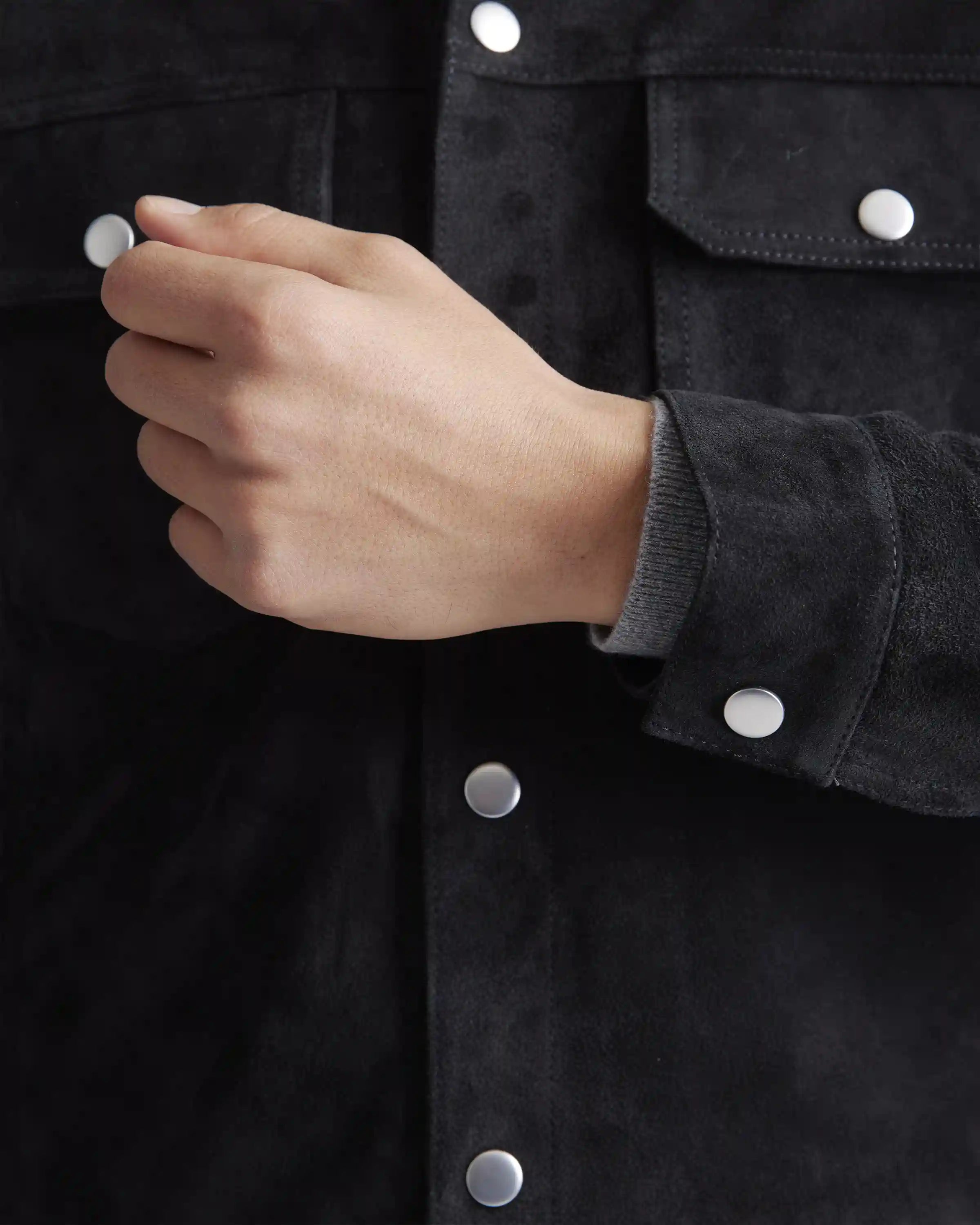 Italian Suede Trucker Jacket