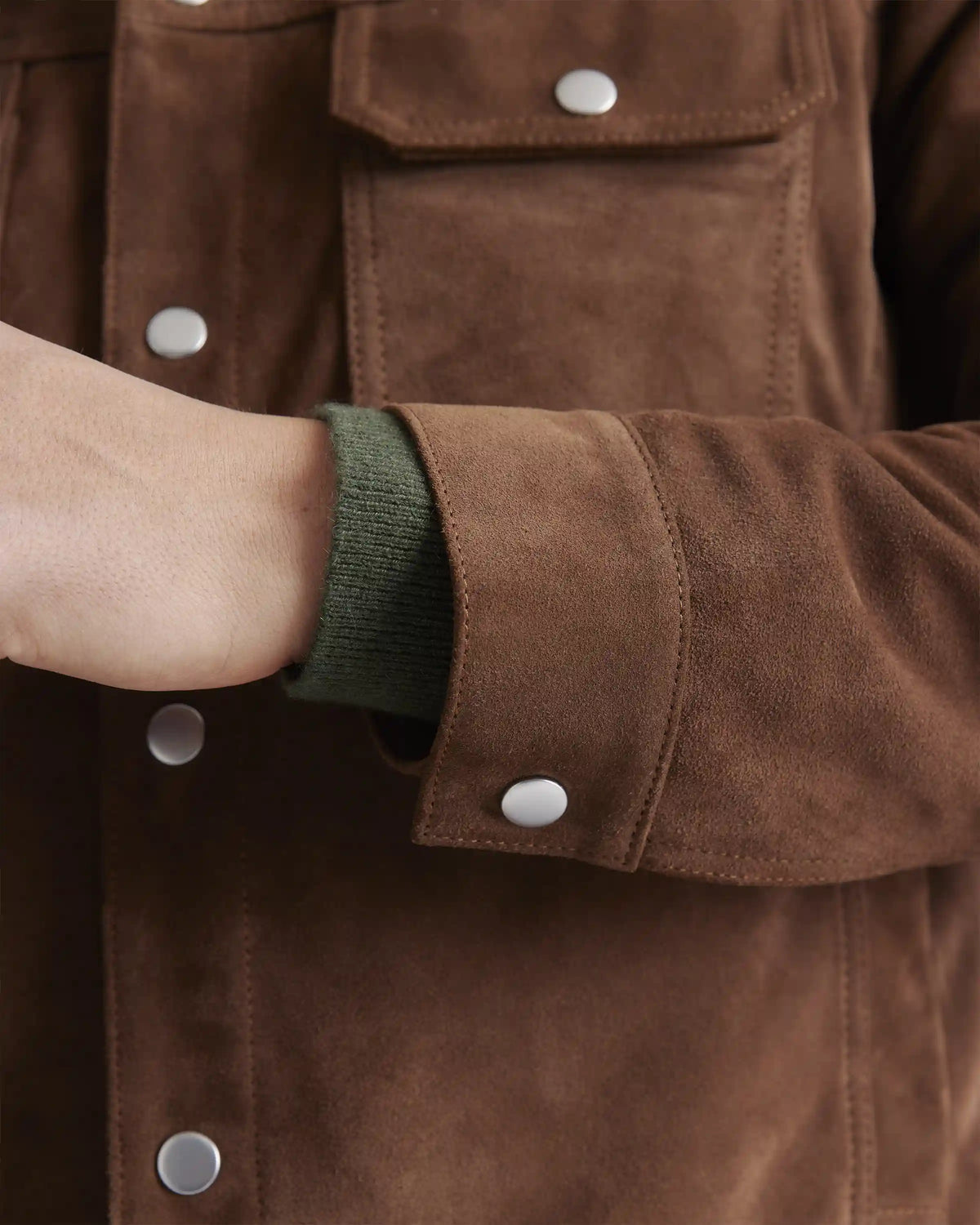 Italian Suede Trucker Jacket