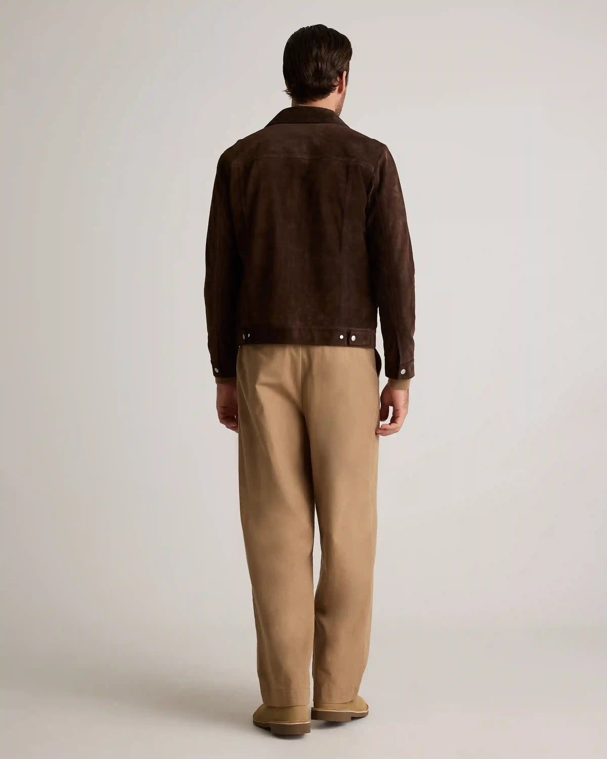Italian Suede Trucker Jacket