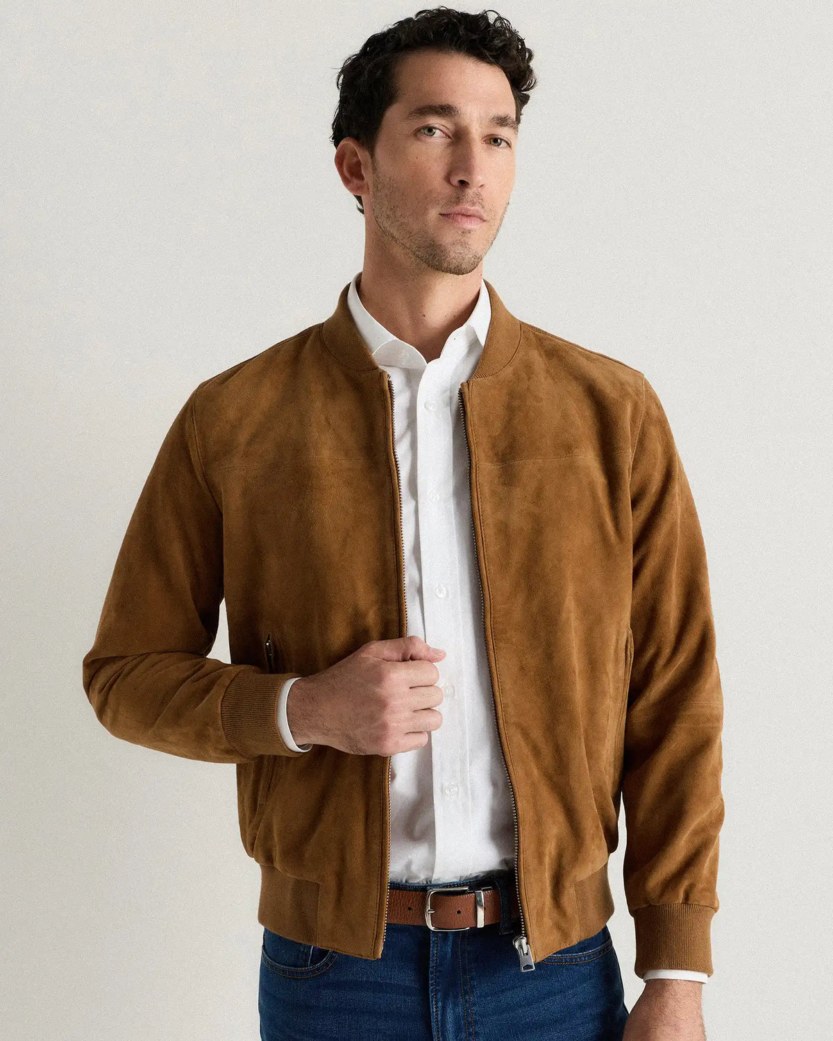 100% Suede Bomber Jacket