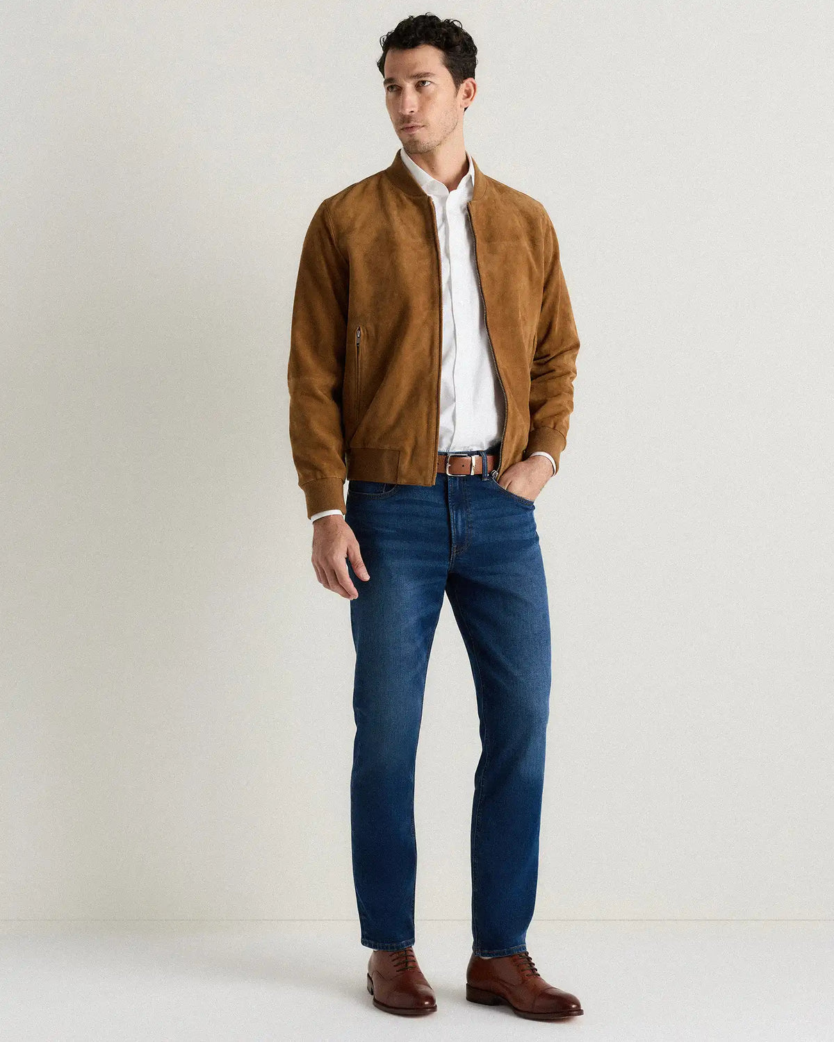 100% Suede Bomber Jacket