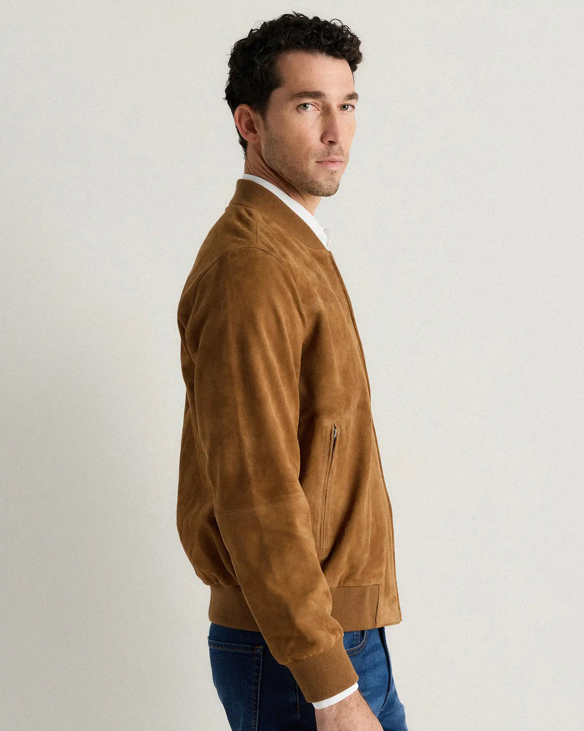 100% Suede Bomber Jacket