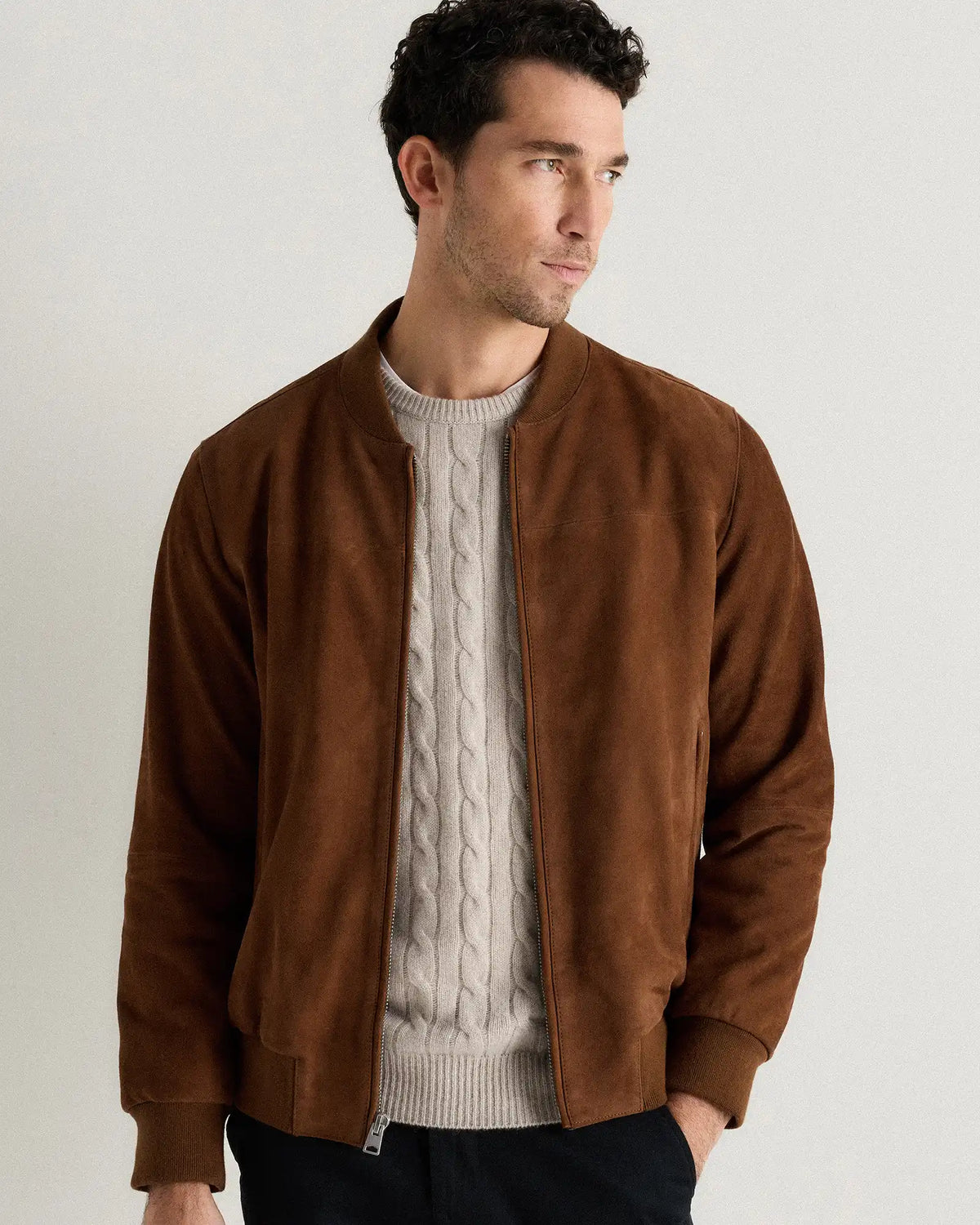 100% Suede Bomber Jacket