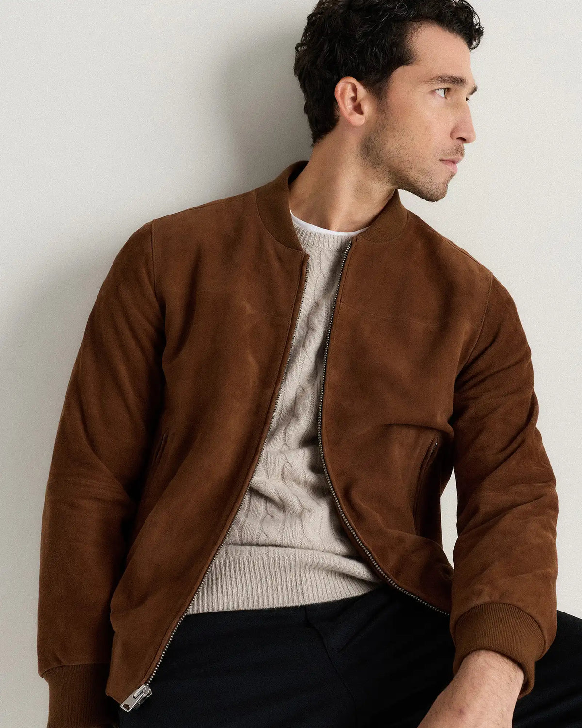 100% Suede Bomber Jacket